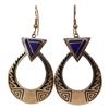 Image 1 : Abraham Begay Navajo Sterling Lapis Drop Earrings