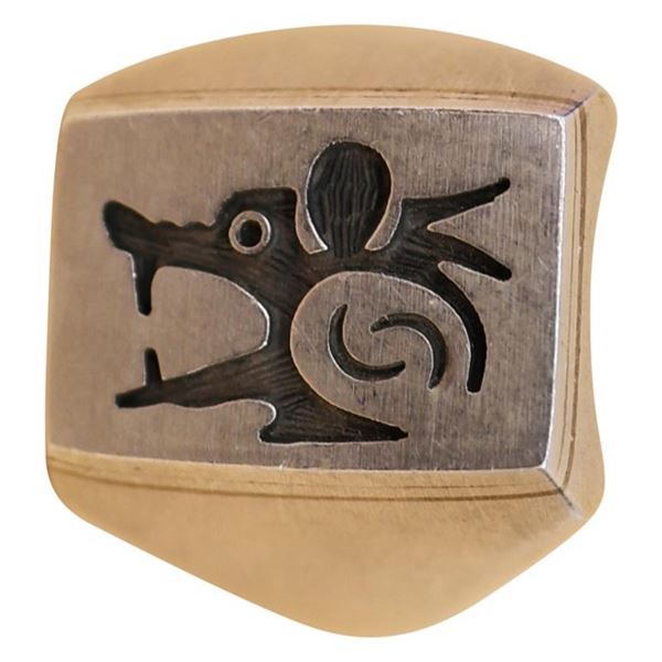 Alvin Taylor Sterling Hopi Palolokong Ring 13 1/4
