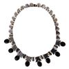 Image 2 : Taxco Mexico  Sterling Onyx Thumbprint Choker