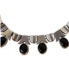 Image 3 : Taxco Mexico  Sterling Onyx Thumbprint Choker