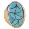 Image 1 : Navajo Emma Lincoln Bonney Sterling Turquoise Ring