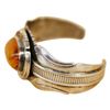 Image 6 : Wes Craig Navajo Sterling Amber Cabochon Cuff