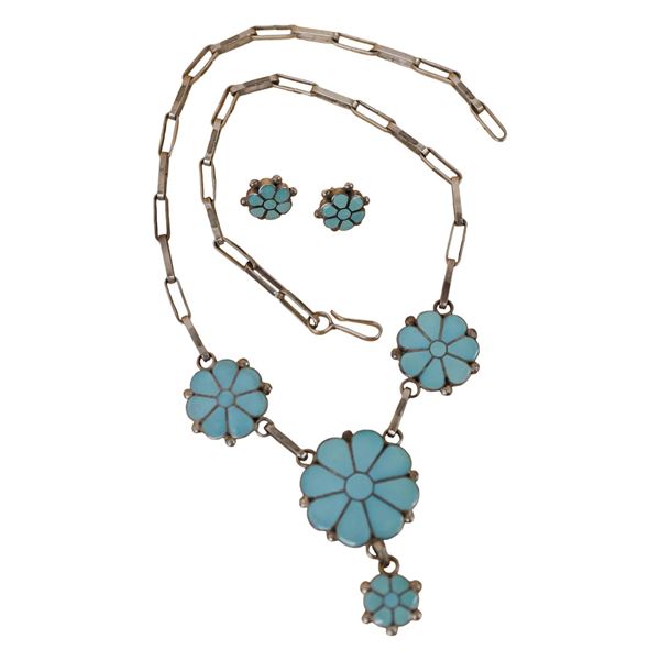 Veranda & Ben Kallestewa Sterling Turquoise Set