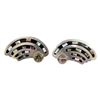 Image 1 : Inlaid Abalone & Enamel Sterling Earrings- Mexico