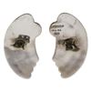 Image 2 : Inlaid Abalone & Enamel Sterling Earrings- Mexico