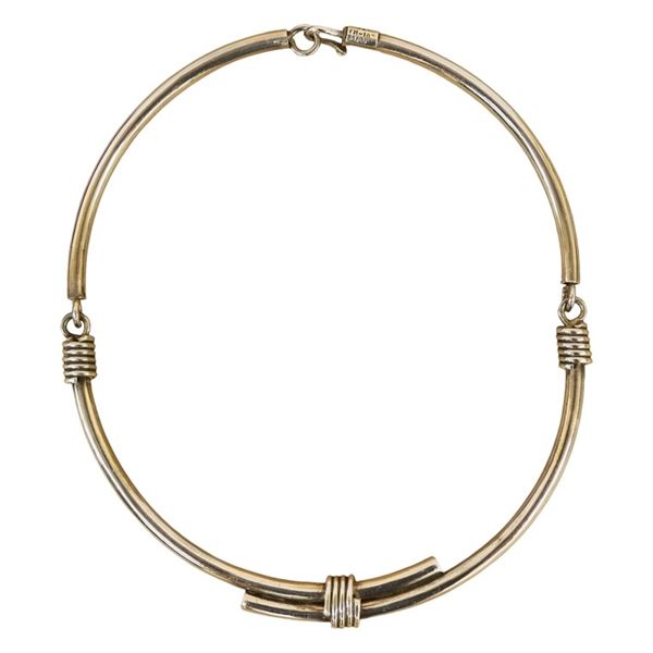 MCM Taxco Mexico Sterling Brutalist Choker Collar