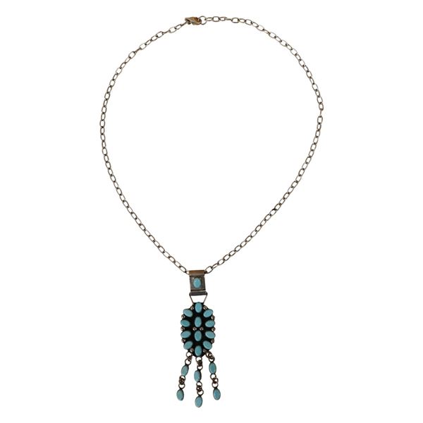Veronica Martza Zuni Sterling Turquoise Choker