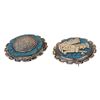 Image 2 : JPM Mexico Sterling Turquoise Brooch Pendant Pair