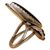 Image 5 : Lawrence Baca Southwestern Sterling Onyx Leaf Ring