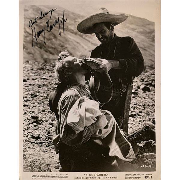 Harry Carey Jr. 3 Godfathers signed movie photo