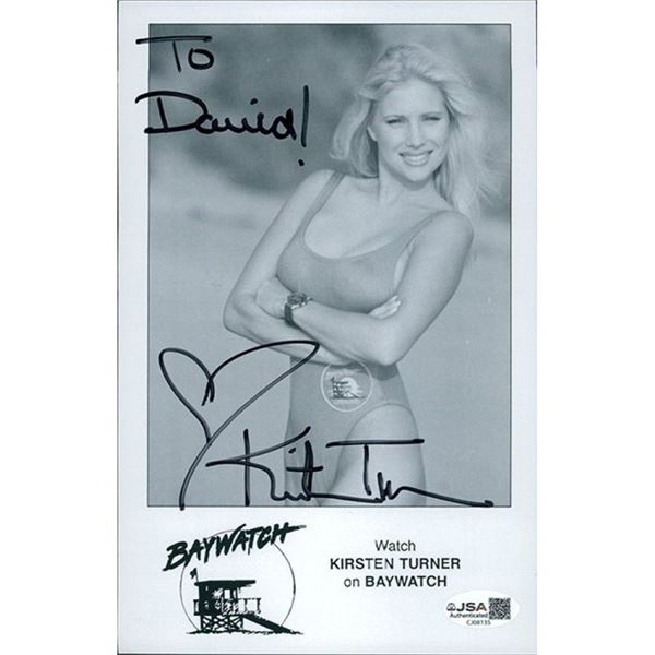 Baywatch Kirsten Turner Signed Photo JSA