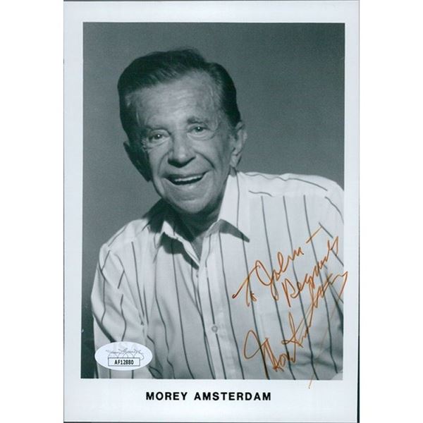 The Dick Van Dyke Show Morey Amsterdam Signed 5x7.25 Glossy Photo JSA Authenticated