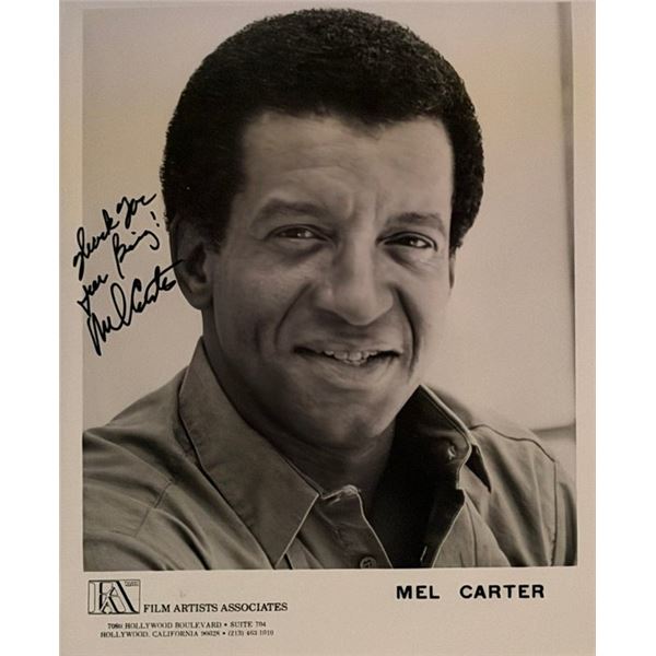 Pop singer Mel Carter signed photo