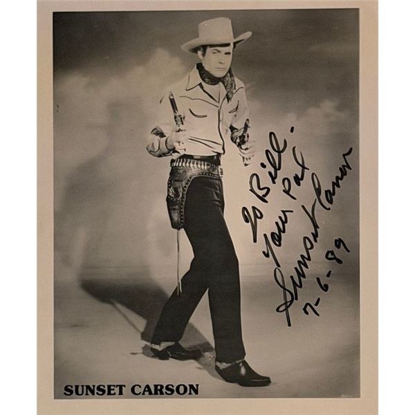 Sunset Carson signed photo