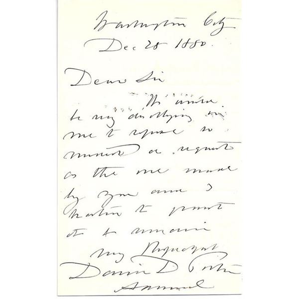 Union Admiral David D. Porter Signed Civil War Letter