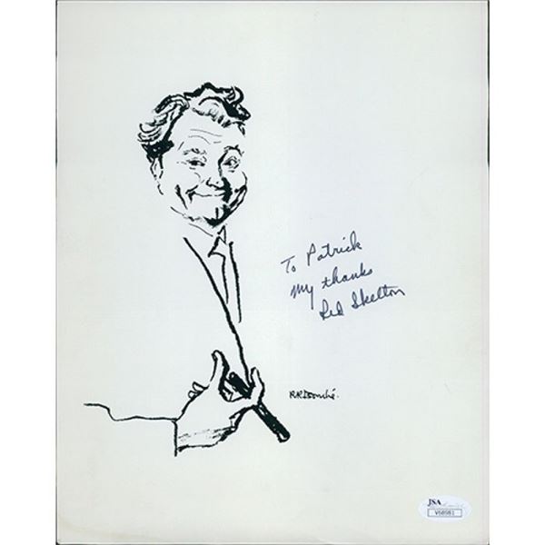 Red Skelton Signed 8x10 Printed Page JSA Authenticated