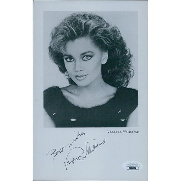 Vanessa Williams Actress Singer Signed 5.5x8.5 Page Promo Photo JSA Authentic