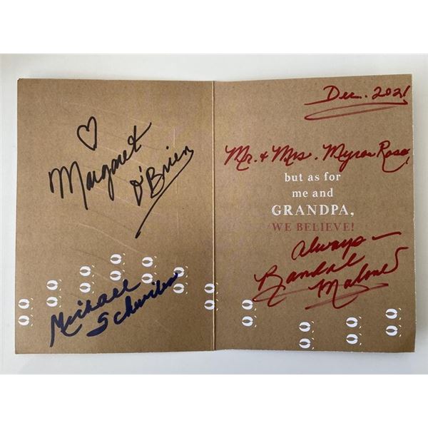 Margaret O'Brien signed holiday card