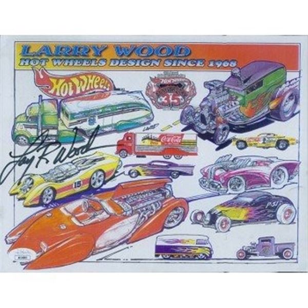 Hot Wheels Toy Designer Larry Wood Signed Photo JSA