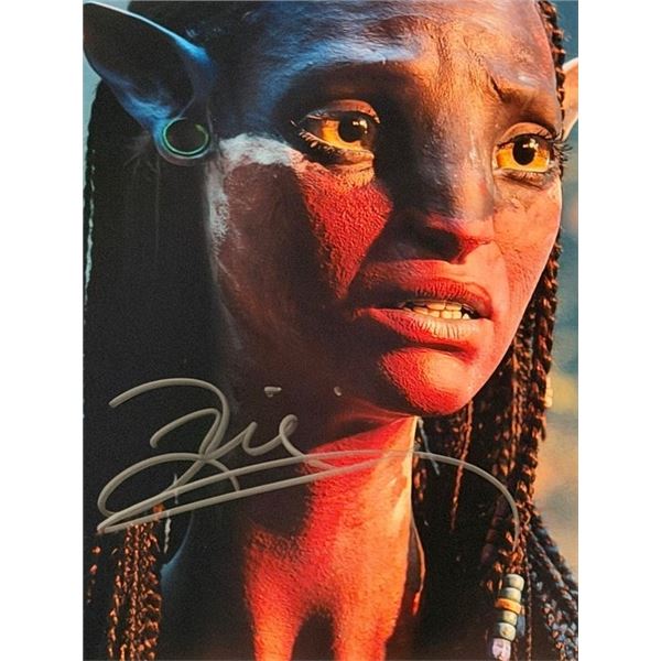 Avatar Zoe Saldana signed movie photo