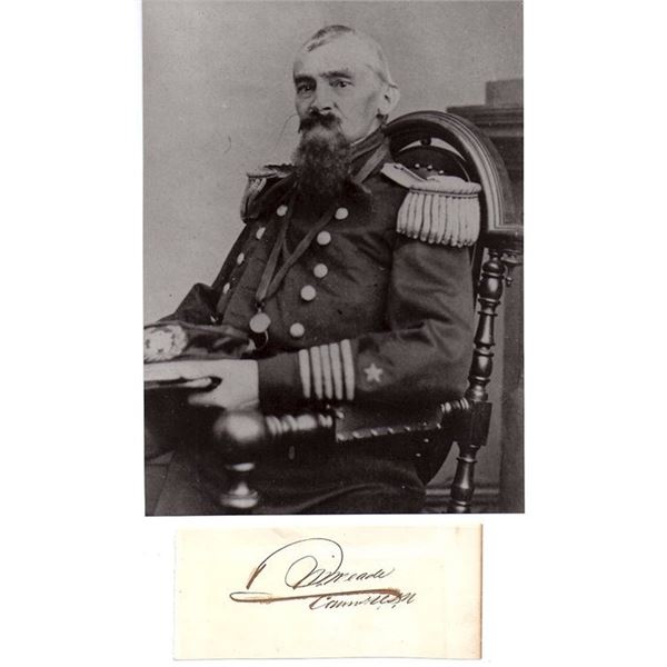 Naval Officer Richard Worsam Meade Signed Civil War Signature Cut