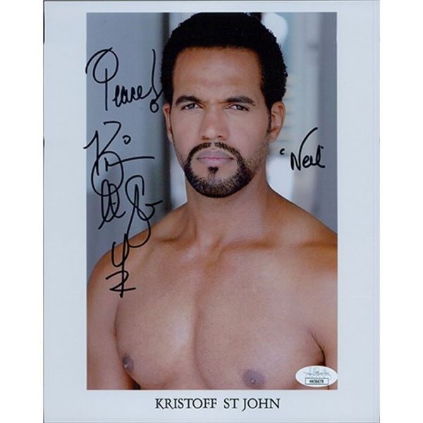 The Young and The Restless Kristoff St John Signed Photo JSA
