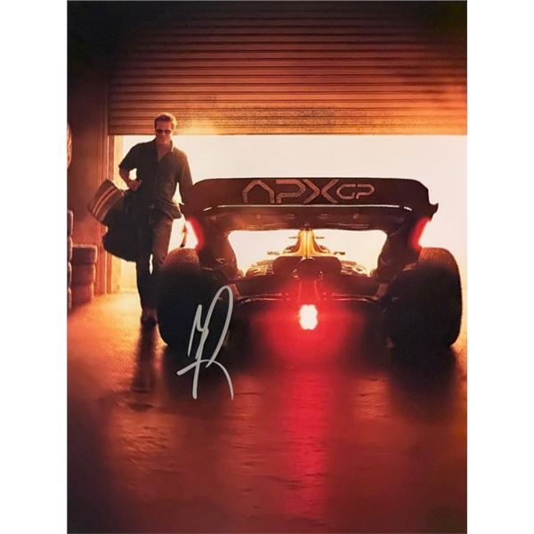 F1 Brad Pitt signed movie photo