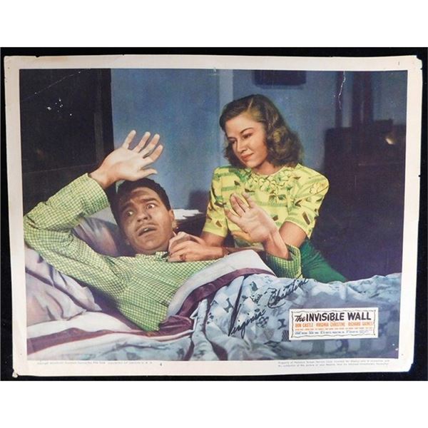 Virginia Christine The Invisible Wall Signed 11x14 Lobby Card JSA Authenticated