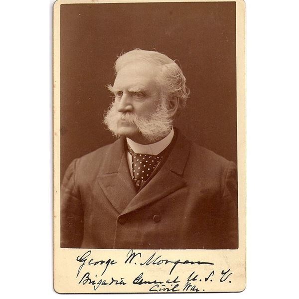 George Washington Morgan Signed Civil War Photo