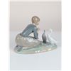 Image 2 : Lladro Porcelain Feeding the Ducks Figurine 4849