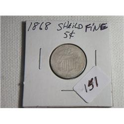 1868 SHIELD NICKEL