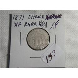 1871 SHIELD NICKEL