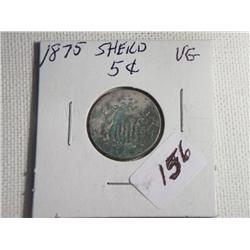 1875 SHIELD NICKEL