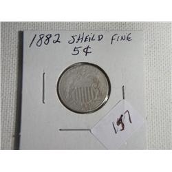 1882 SHIELD NICKEL