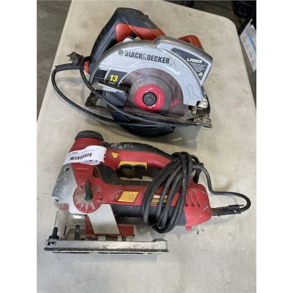 BLACK & DECKER LASER CIRCULAR SAW AND CRAFTSMAN PROFESSIONAL JIGSAW