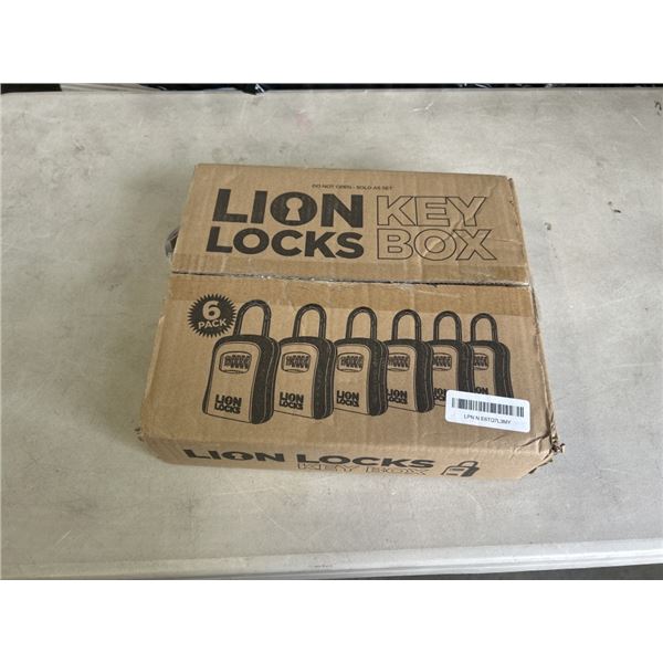 LION KEY LOCKS BOX 6 PACK