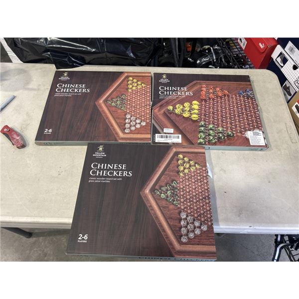 3 YELLOW MOUNTAIN CHINESE CHECKERS