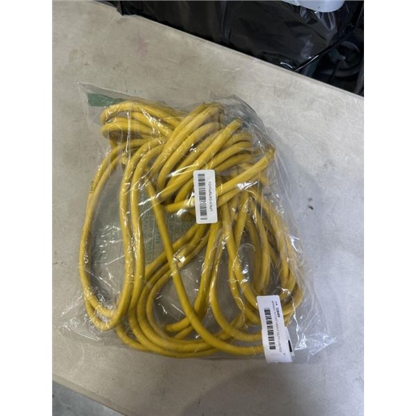 APPROX 75 FOOT HEAVY DUTY LIGHTED YELLOW EXTENSION CORD. 12AWG/3C