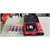 Image 1 : PORTER CABLE STOVE TOP AND 4 NEW HI SUN BUTANE GAS CARTRIDGES