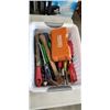 Image 2 : TRAY OF ASSORTED HANDTOOLS AND DEWALT TOOL BAG WITH CONTENTS