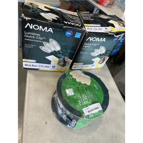 2 CASES NOMA INDOOR/OUTDOOR LIGHTS AND SPOOL