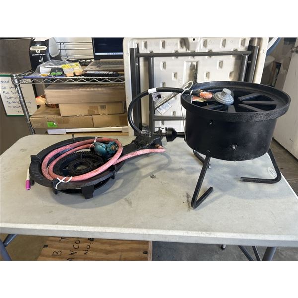 2 CAST IRON PROPANE COOKERS