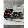 Image 1 : TOTE INCLUDING GREASE GUN, BOTTLE JACK, PARTS ORGANIZER WITH CONTENTS