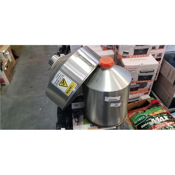 2 LARGE STAINLESS FUNNELS