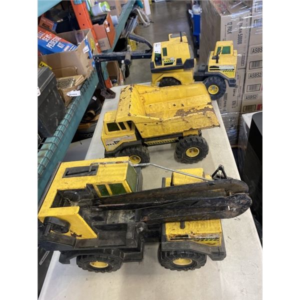 3 VINTAGE METAL TONKA TRUCKS