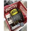 Image 5 : 2 CRATES OF SAFETY MASKS, WIRE, CAUTION TAPE AND MORE
