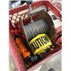 Image 6 : 2 CRATES OF SAFETY MASKS, WIRE, CAUTION TAPE AND MORE