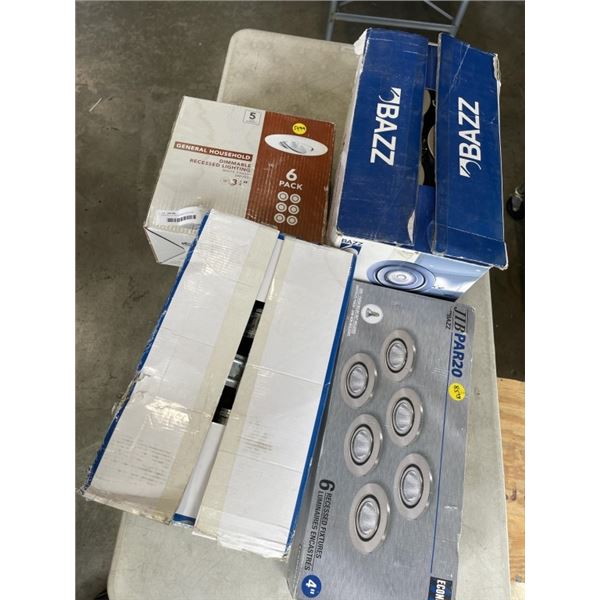 4 BOXES OF RECCESSED LIGHTING