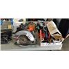 Image 2 : LOT OF ASSORTED POWER TOOLS,  HAND TOOLS, ACCESSORIES, ETC