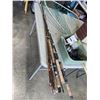 Image 5 : LOT OF FISHING GEAR - RODS, LARGE NET, AND TACKLE BOX